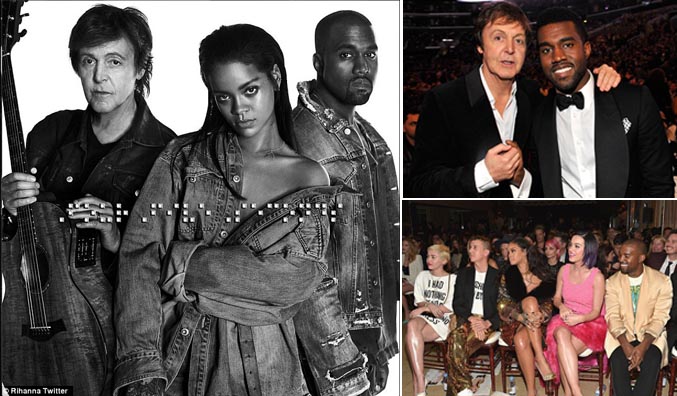 Paul McCartney, Kanye West Tampil di Tembang Terbaru Rihanna